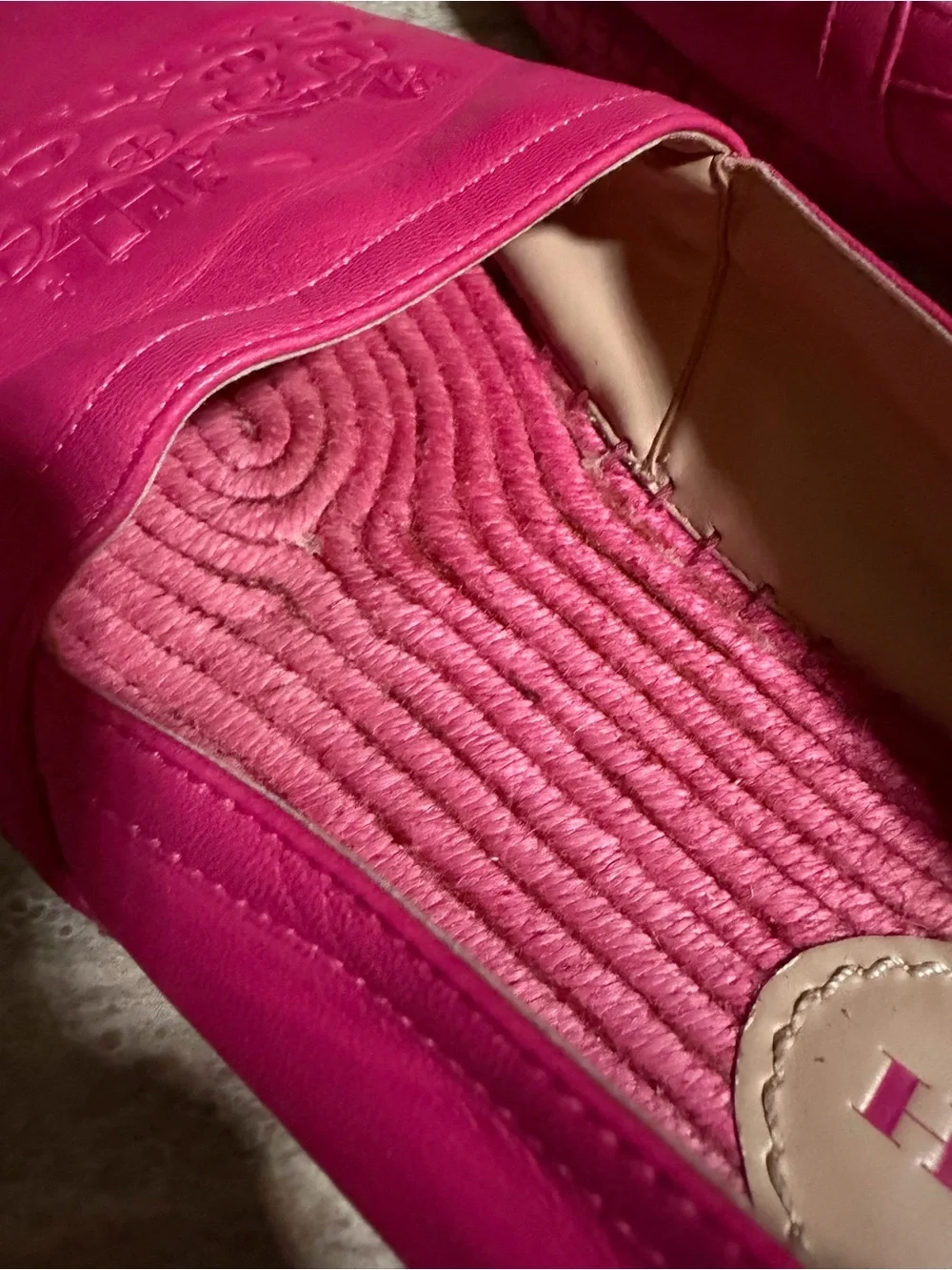 Coach Hot Pink Leather Espadrilles